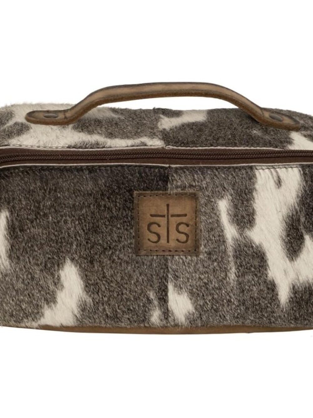 Women's Genuine Full Grain Leather Cowhide Elise Makeup Bag - Portable Durable C